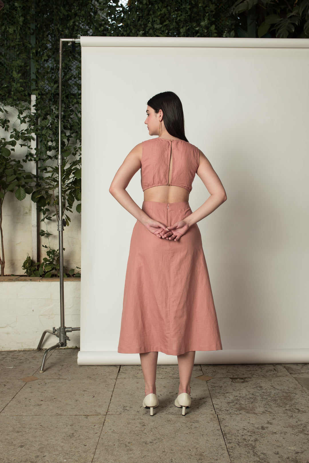 Anushe Pirani Sleeveless Cut-Out Dress