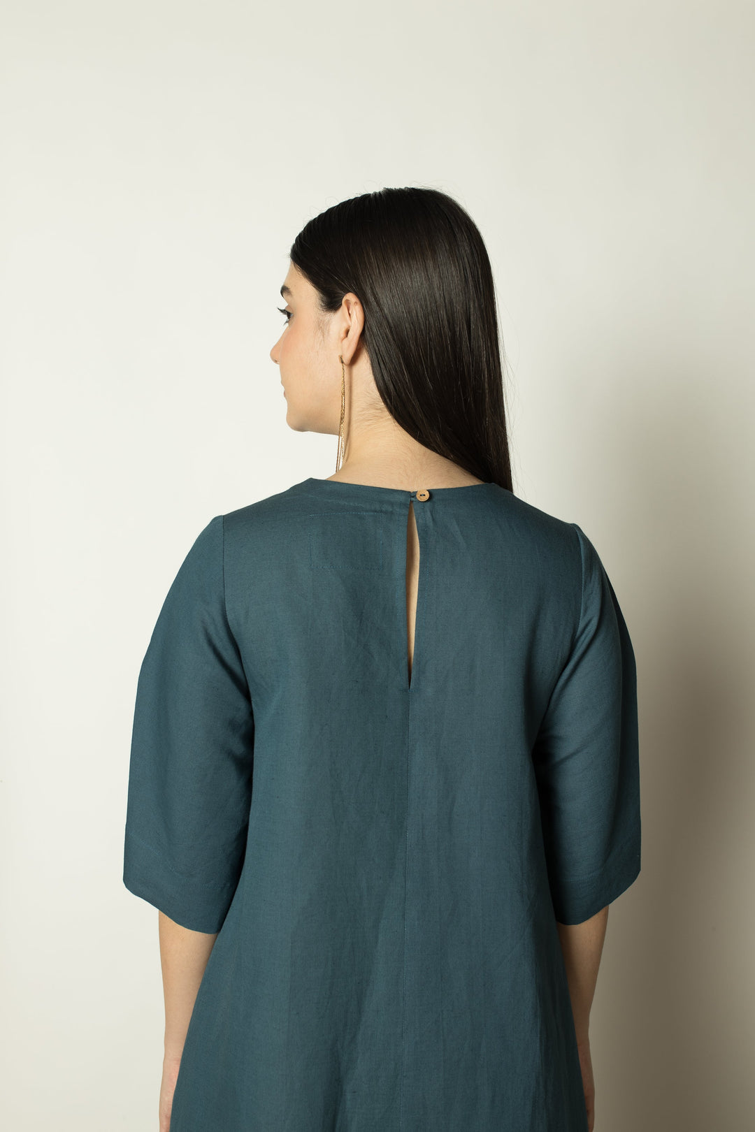 Anushe Pirani Pleated A-Line Maxi Dress