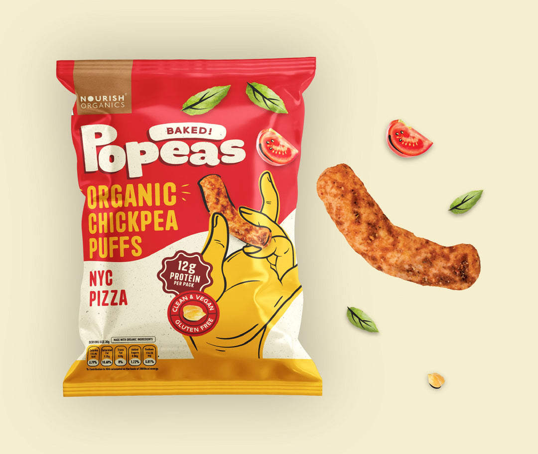 NOURISH ORGANICS NYC Pizza Protein Puffs - Pack of 8, (60G)