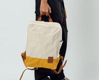 9 to 9 Backpack(Clove,Forest Green,Ivory Clove,Ivory Mustard,Ivory Navy , Ivory Olive,Mustard,Navy)