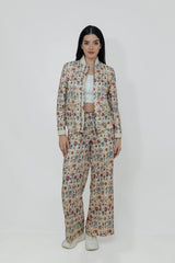 Adam Leaves Naya- Woman Linen Bomber Jacket