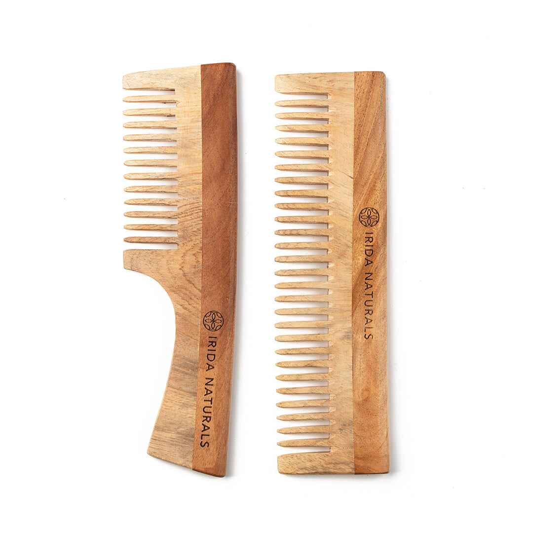 Irida Naturals Neem Wood Combs