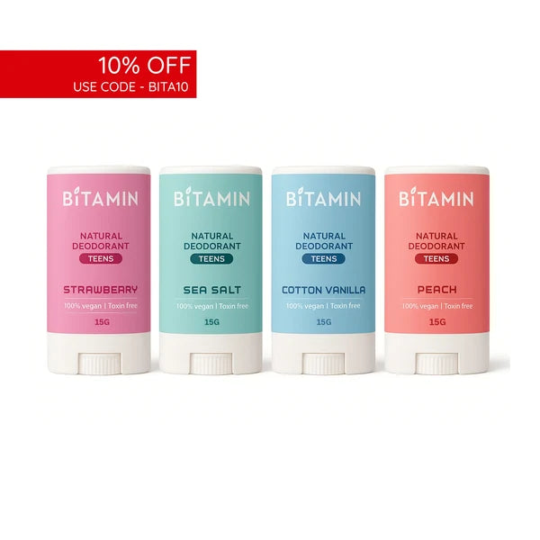 Bitamin Sea salt + Strawberry Teens Deodorant Stick 15g