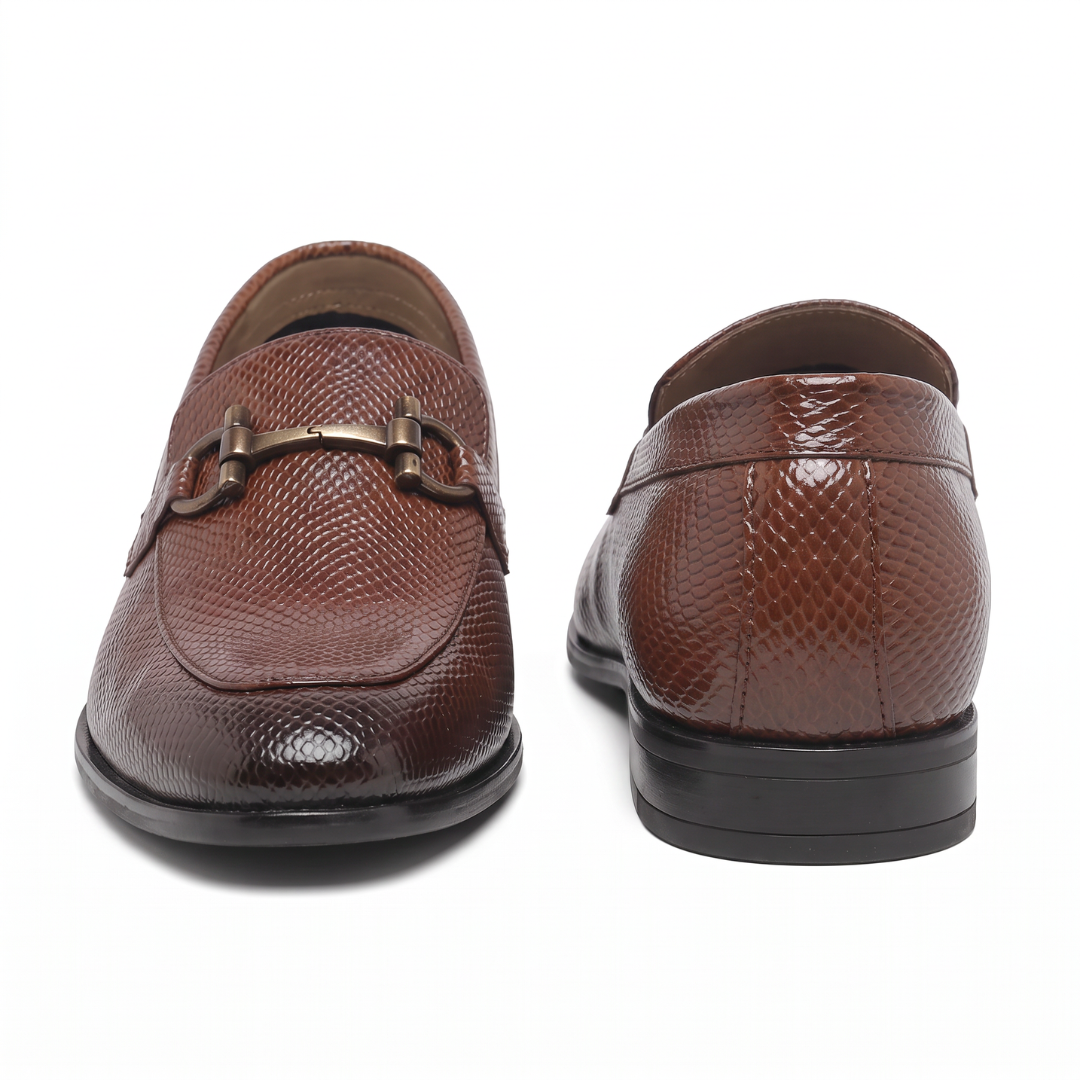 Stunner Tan Textured Loafers