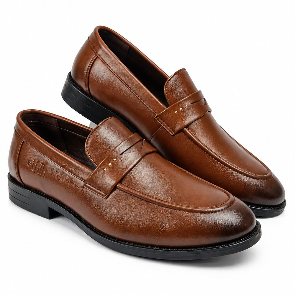 Alpha Tan Penny Loafers