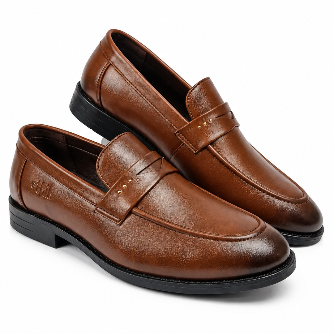 Alpha Tan Penny Loafers
