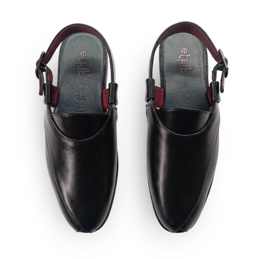 Utsav Black Peshawari Sandal