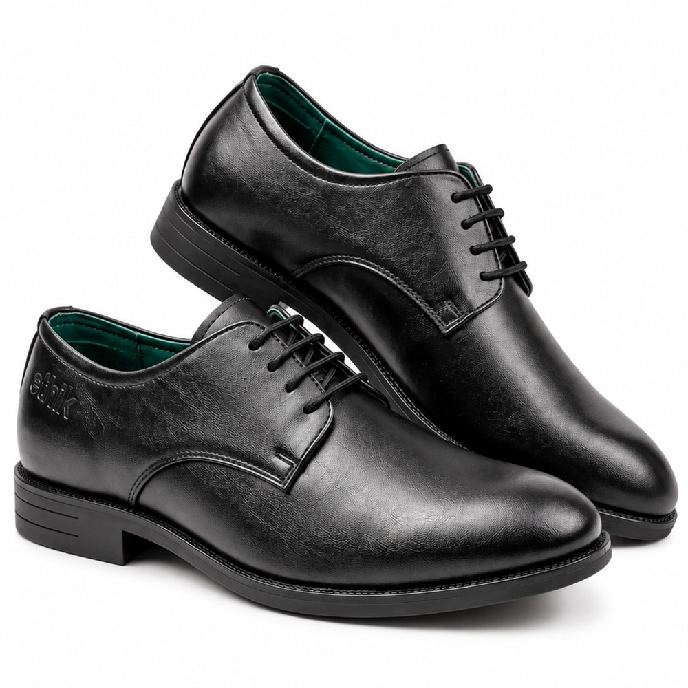 Bread N Butter Black Derby Formal Shoes