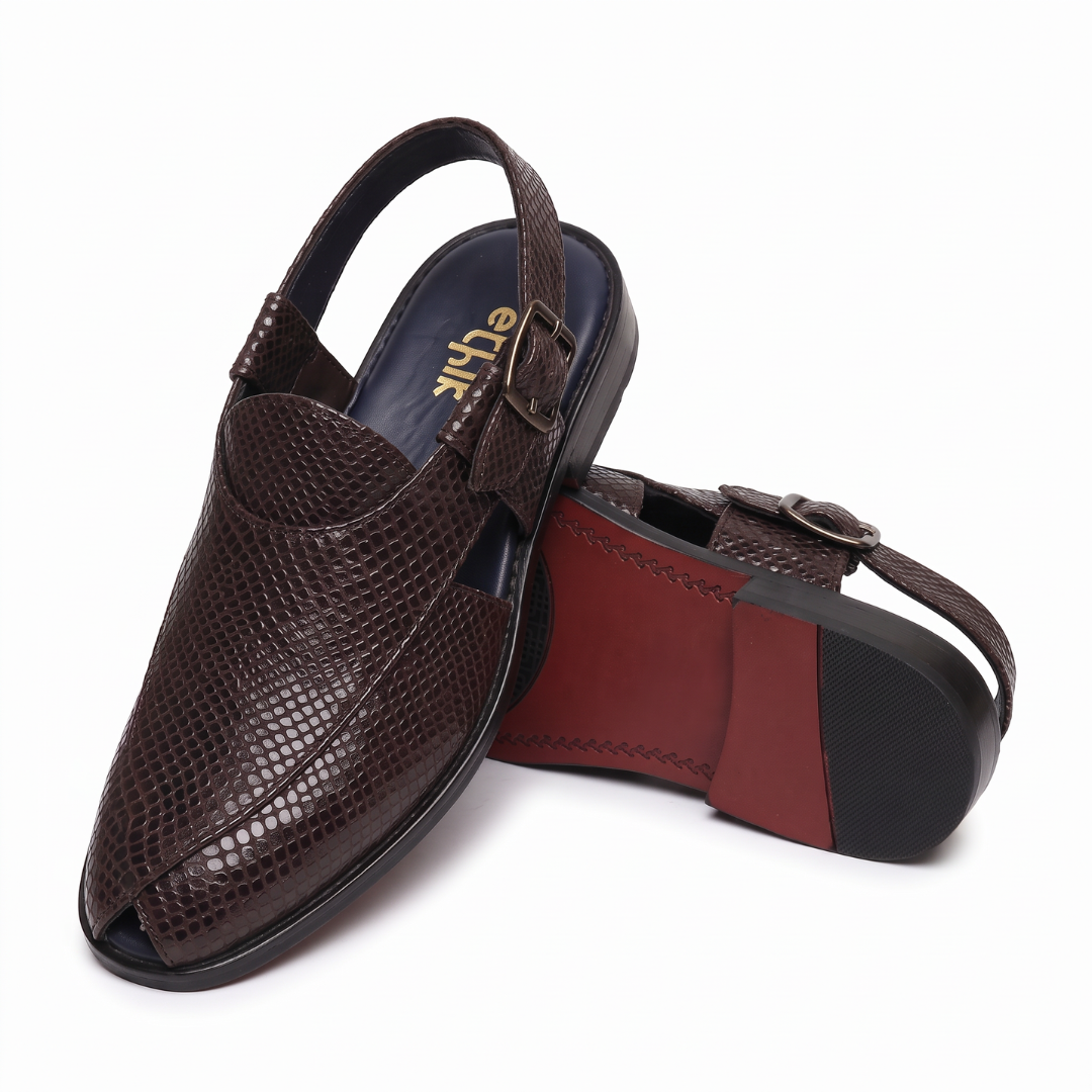 Jashn Dark Brown Peshawari Sandal