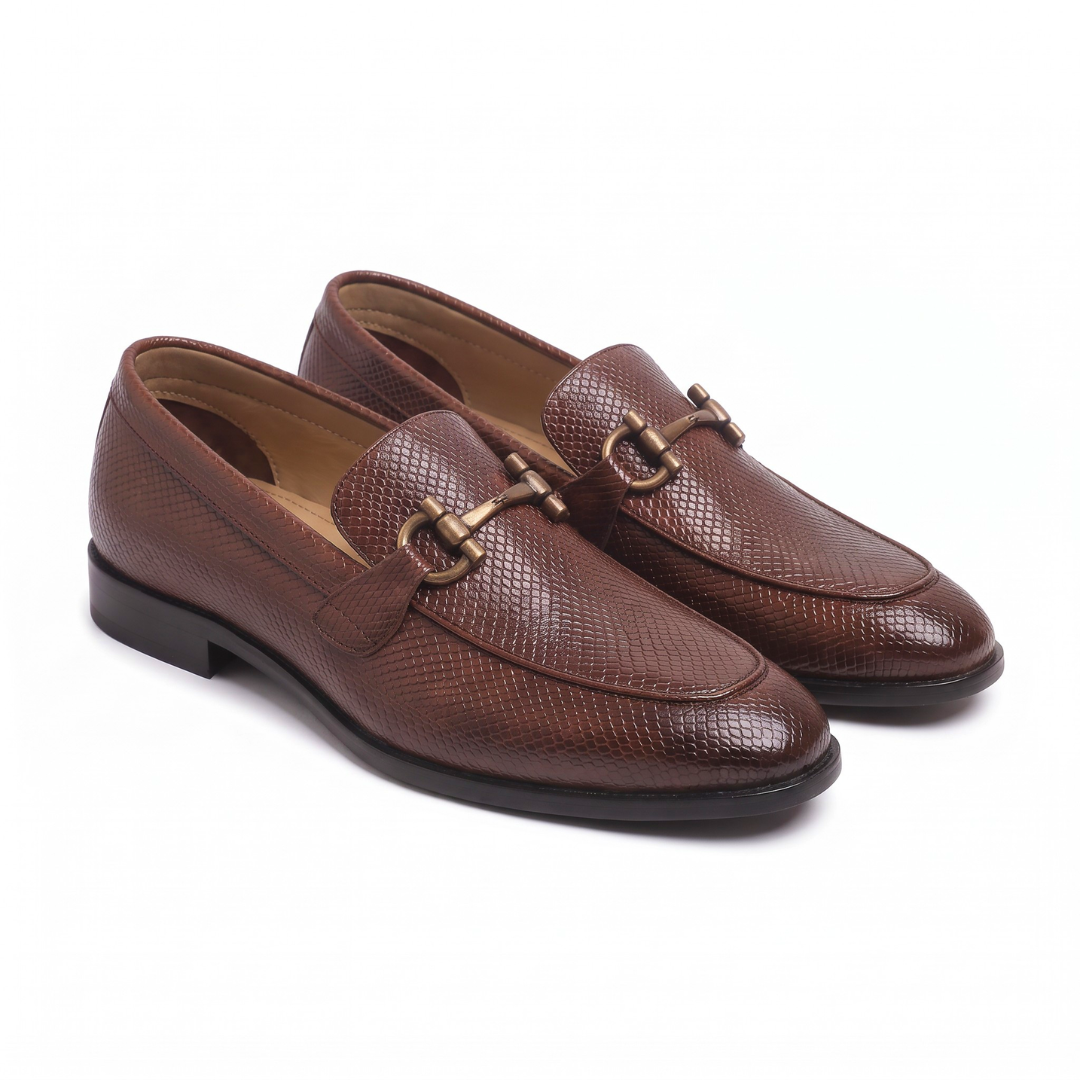 Stunner Tan Textured Loafers