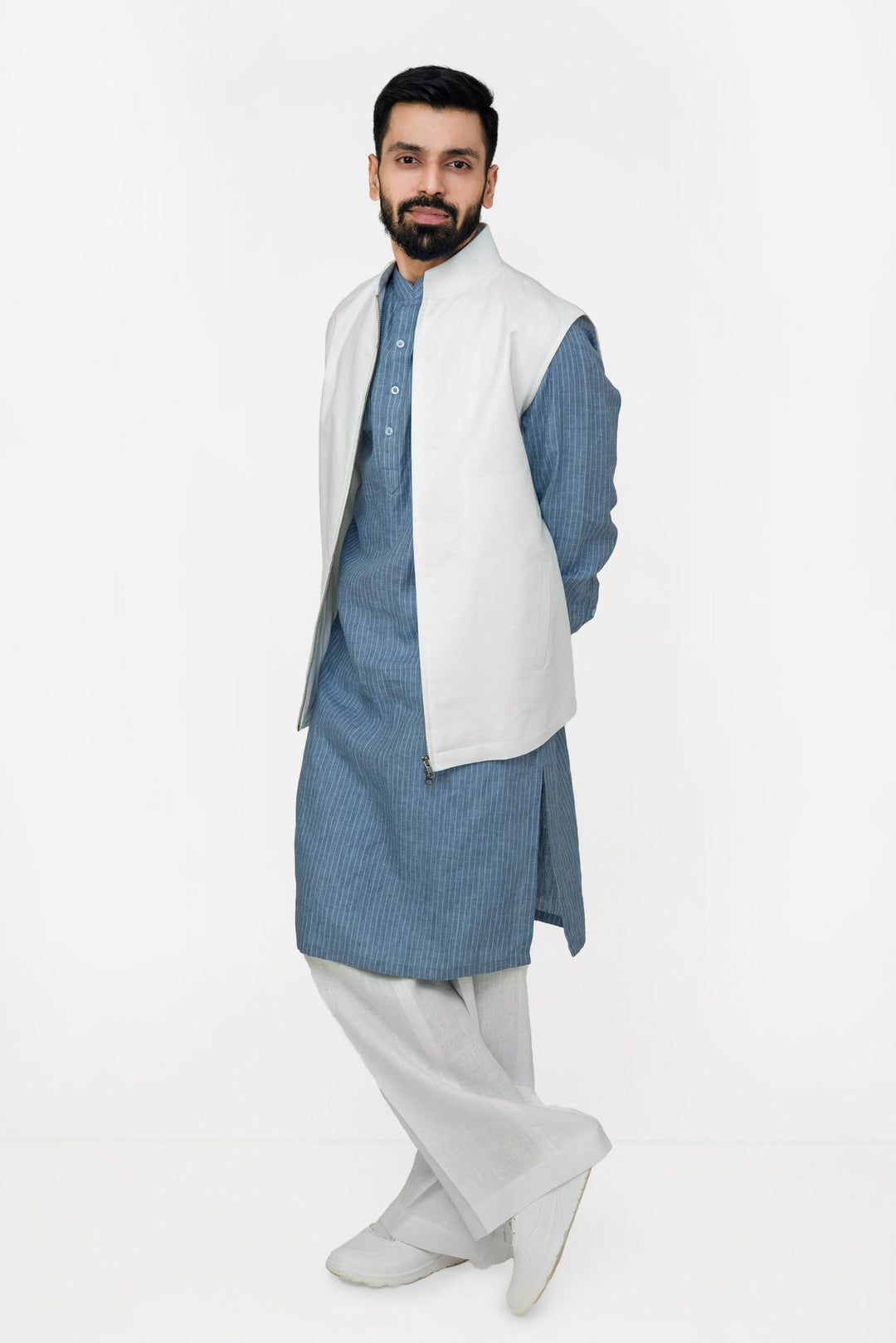 Adam Leaves Nico- Uni-sex  linen vest