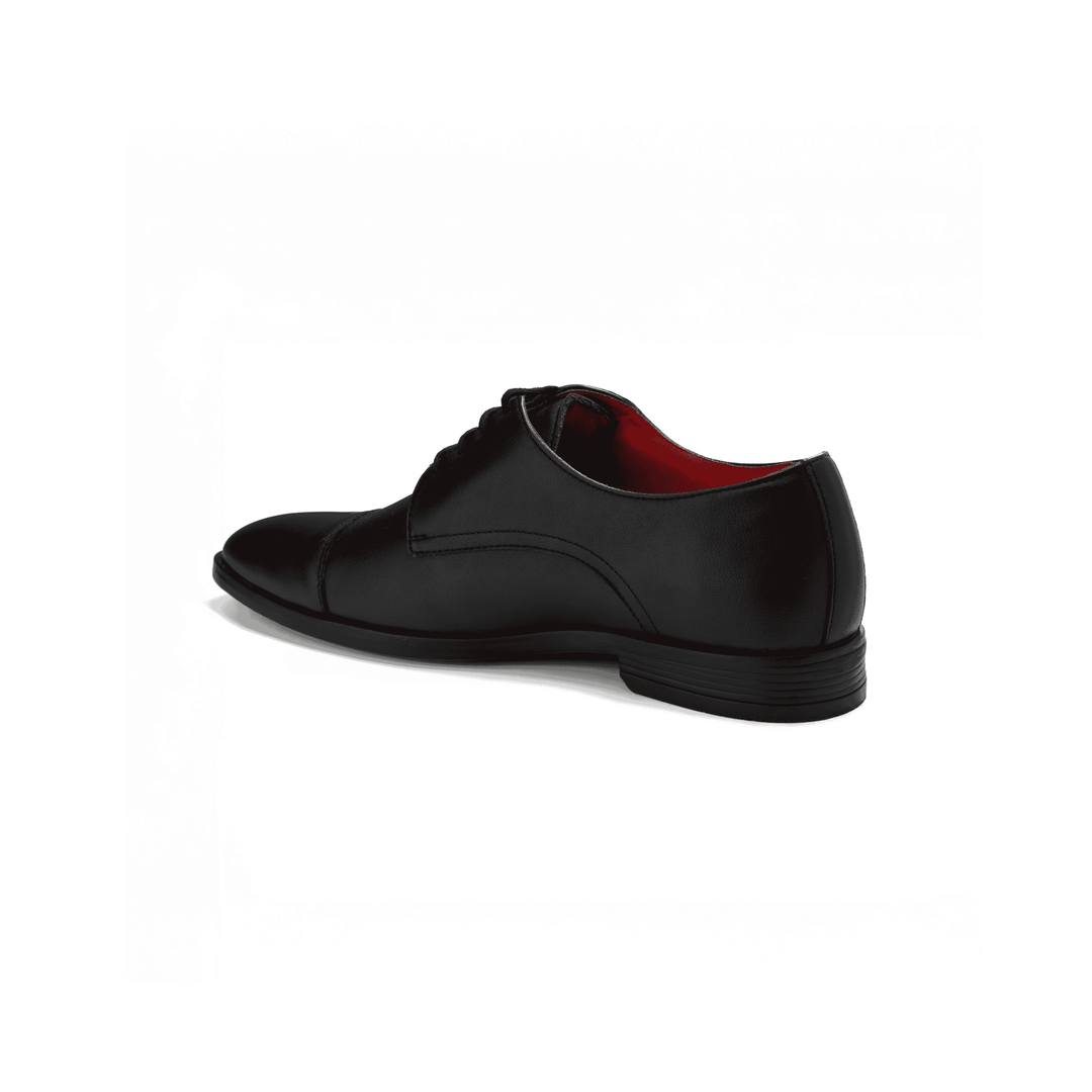 Nine 2 Fine Black Cap-Toe Derby Shoes
