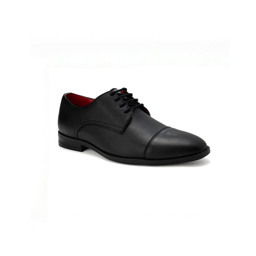 Nine 2 Fine Black Cap-Toe Derby Shoes