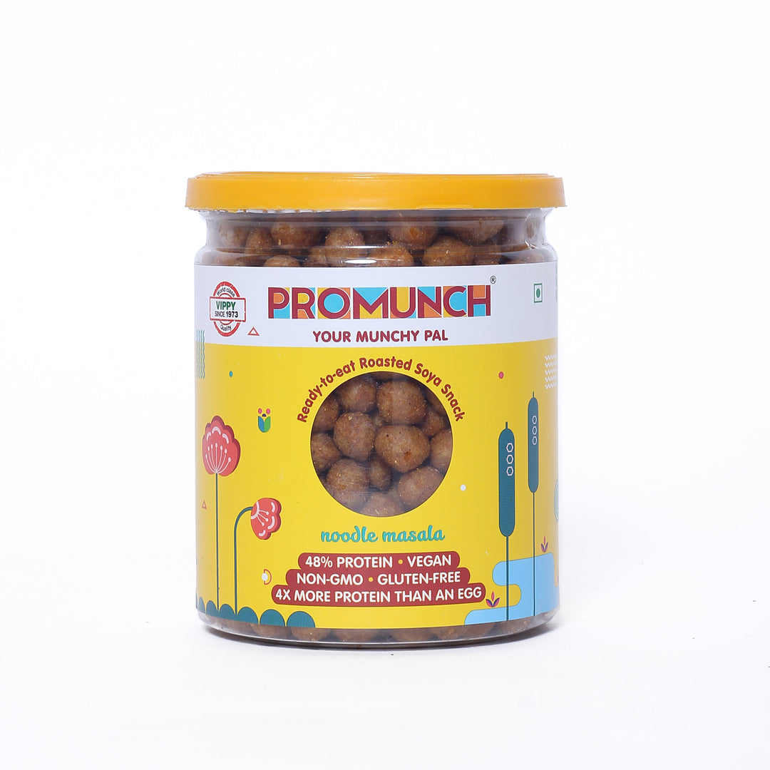 Noodle Masala Soya Nuts - Oil-Free, High Protein Crunchy Snack