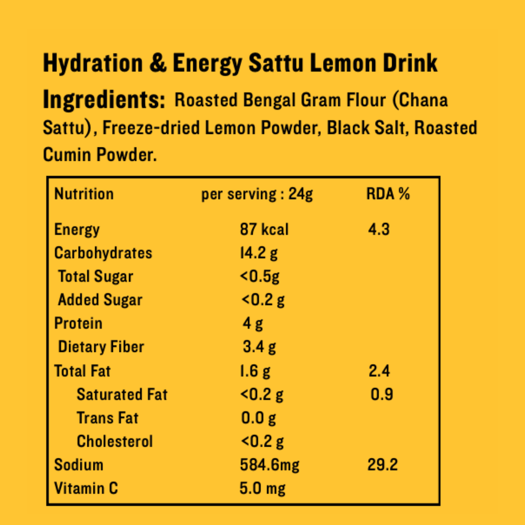 Hydration & Energy Sattu Lemon Drink