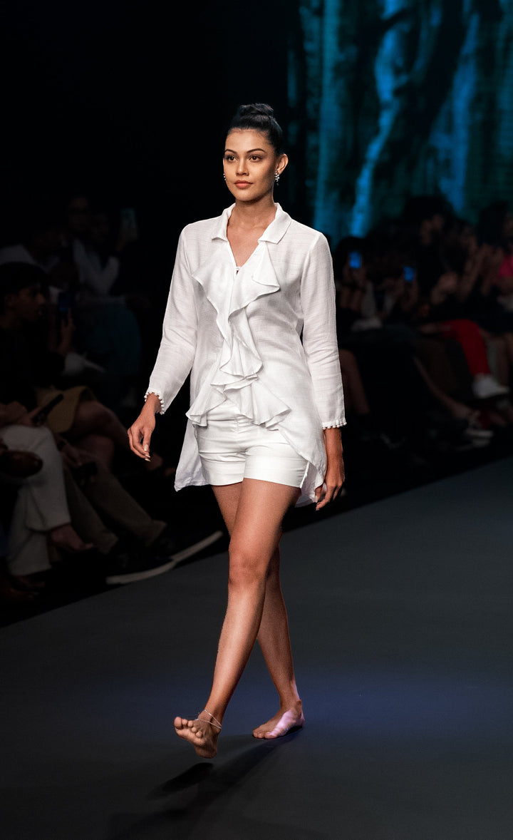 Jhultaru By Deesha White Mist Jacket