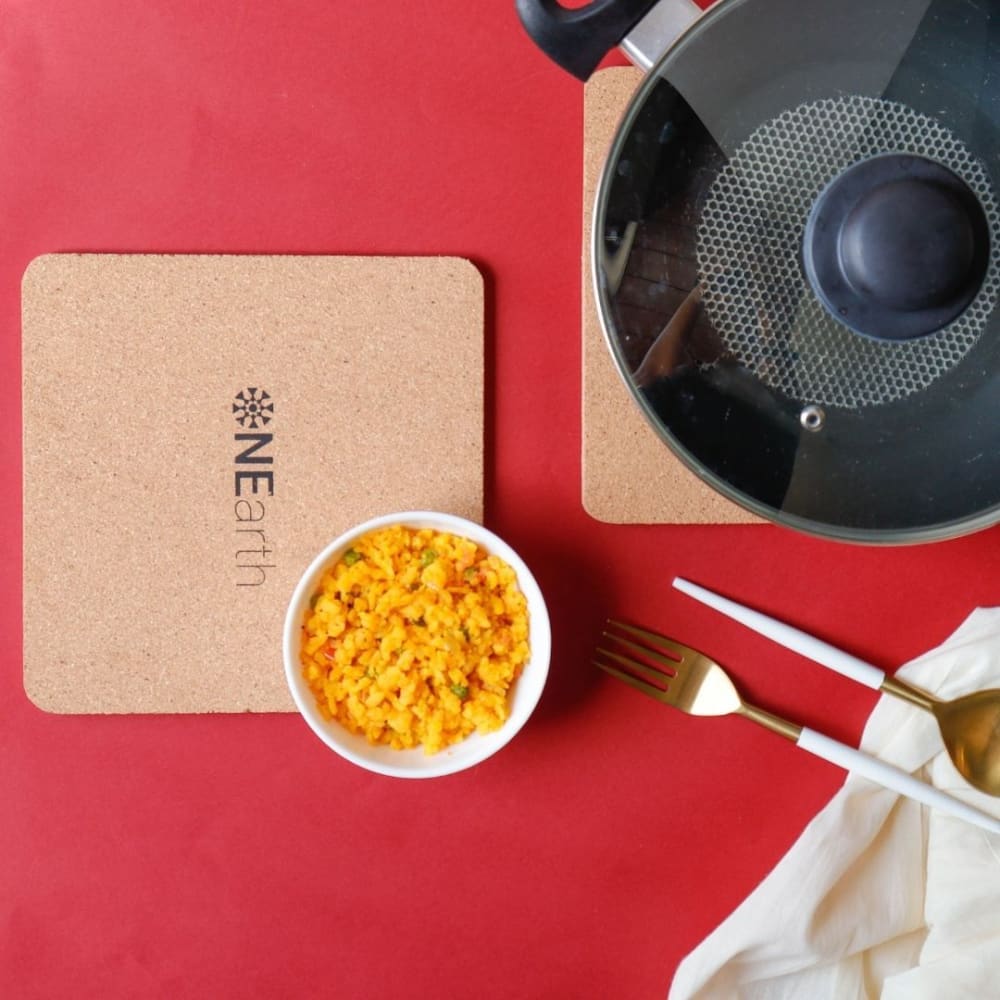 ONEarth Heat Resistant Cork Trivets Pack of 2
