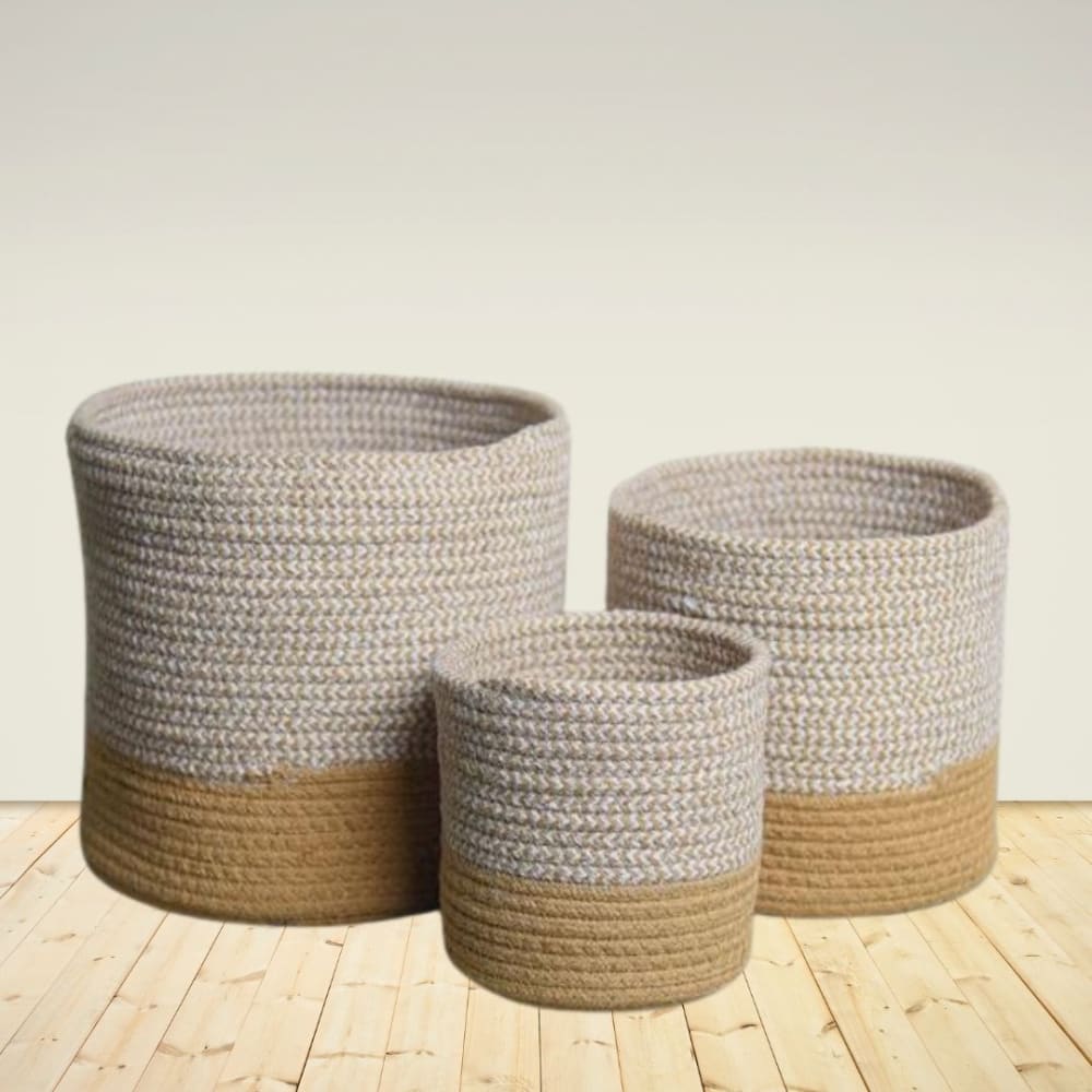 Dual Tone Jute Baskets