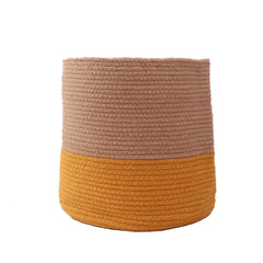 Dual tone Jute Baskets (Yellow)