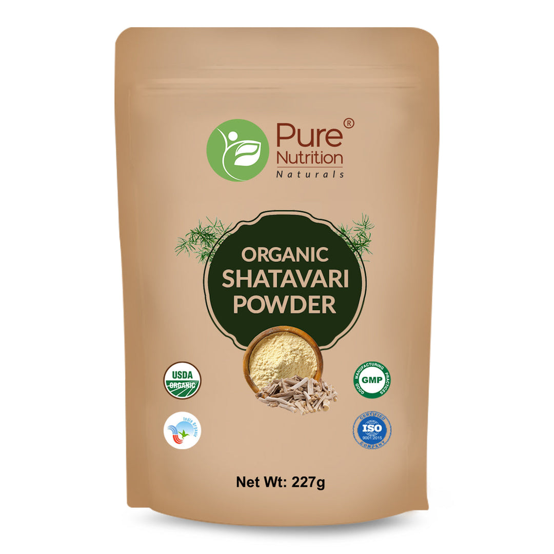Her Health Combo: Organic Shatavari Powder 227g + PMOS (PCOS) Balance with Myo & D-Chiro Inositol
