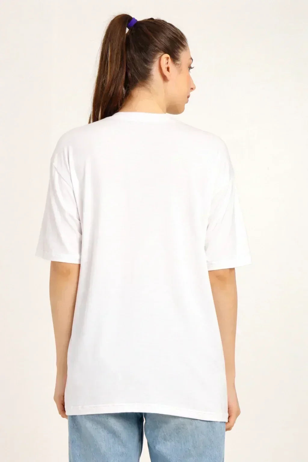 Women Oversized Bamboo Plain T-Shirt – Soft, Breathable & Sustainable Fit | White