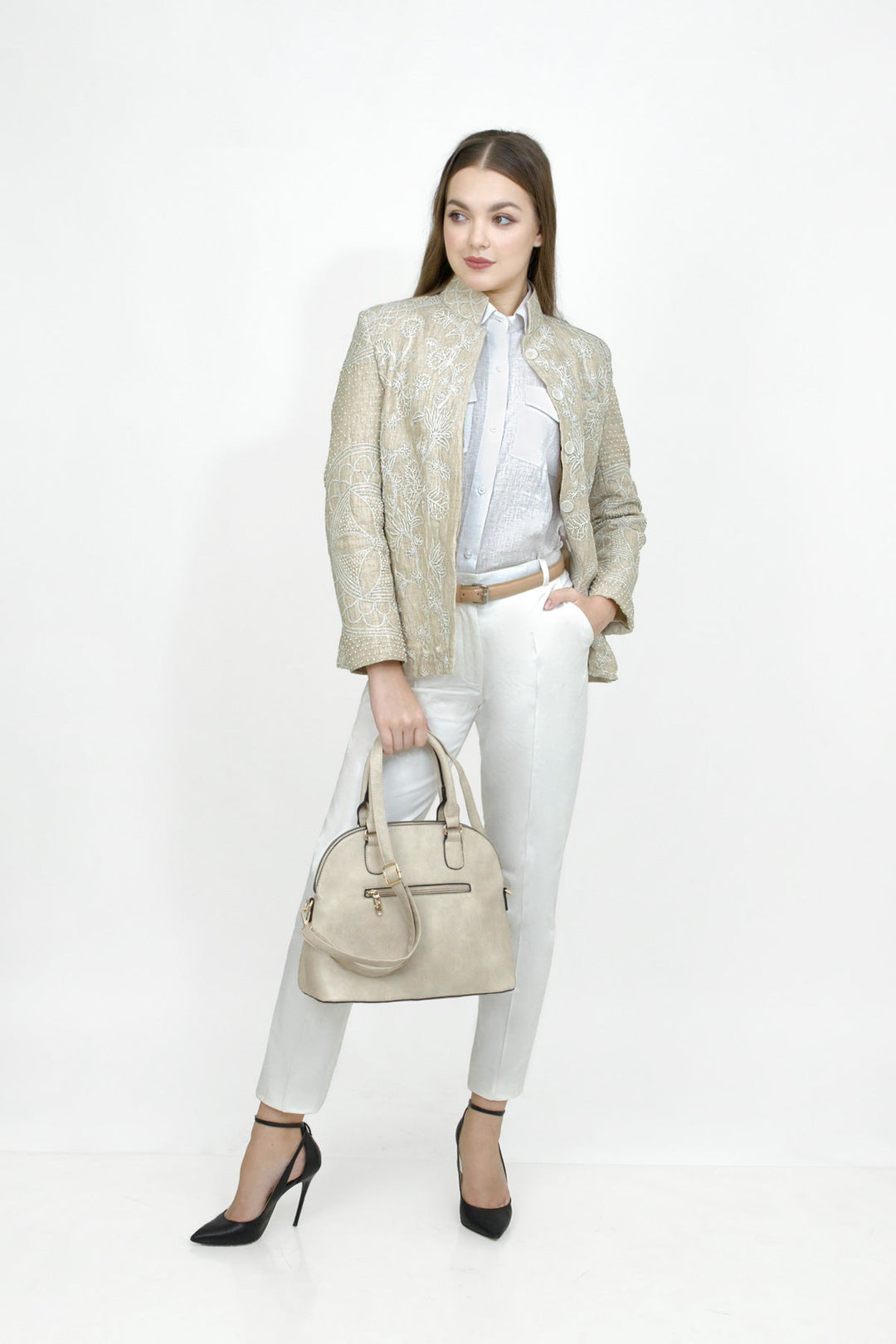 Adam Leaves oak - Woman Linen jacket