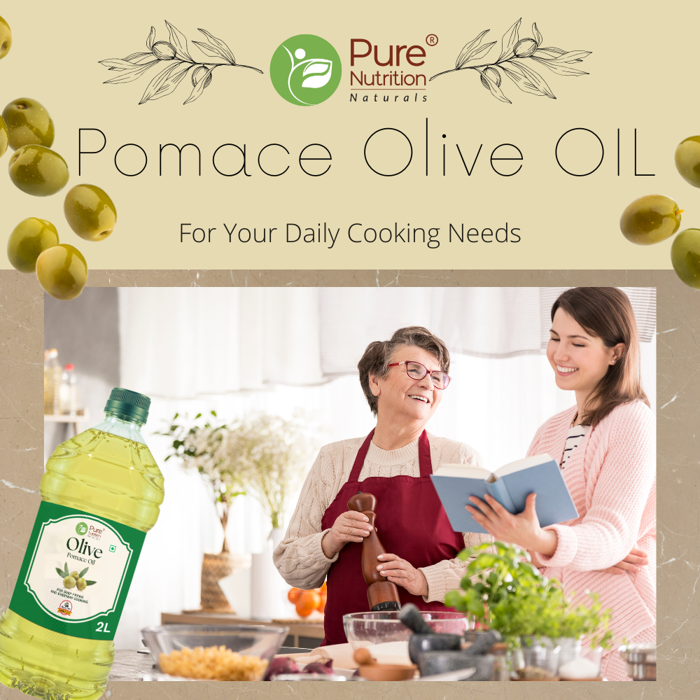 Pomace Olive Oil: Ideal for Indian Cooking & Deep Frying | Low in Saturated Fat - 2L