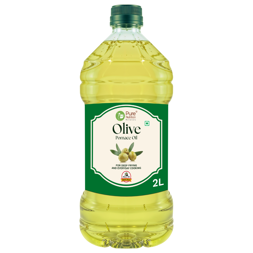 Pomace Olive Oil: Ideal for Indian Cooking & Deep Frying | Low in Saturated Fat - 2L