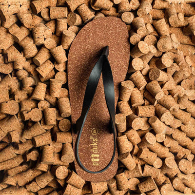 Omi Thong-Strap Cork Sandals for Women (Brown)