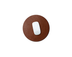Orb Vegan Leather Mouse Pad(Black,Tan)