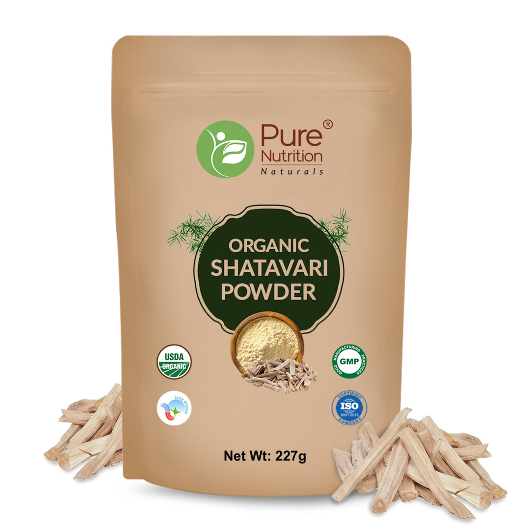 Organic Shatavari Powder - 227g | 100% Pure and Natural | Supports Hormonal Balance, Digestion, and Women&