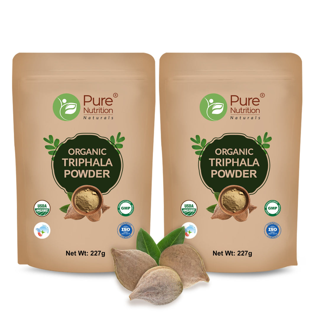 Organic Triphala Powder - 227g | 100% Pure and Natural | Supports Digestion, Detoxification, and Overall Wellness
