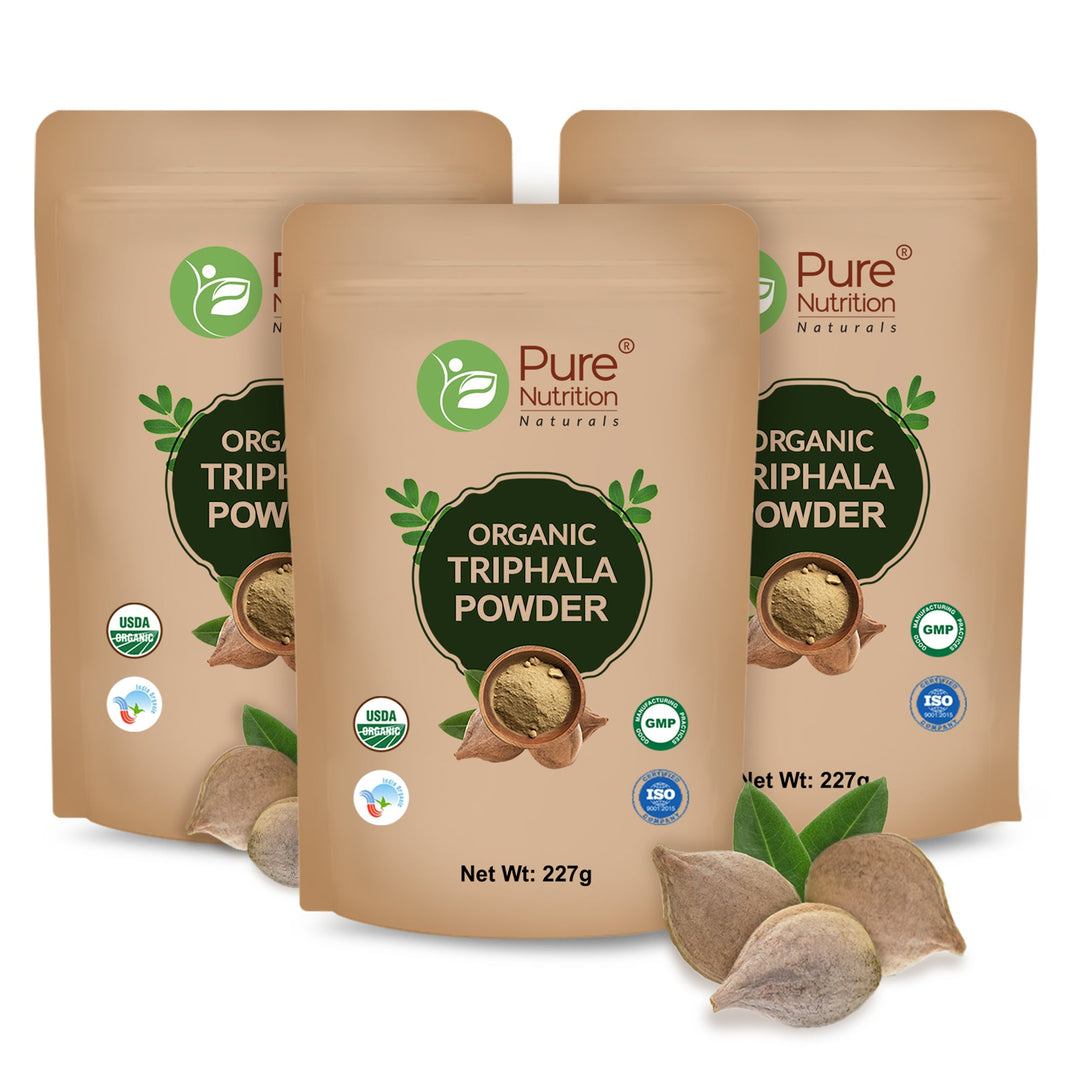 Organic Triphala Powder - 227g | 100% Pure and Natural | Supports Digestion, Detoxification, and Overall Wellness