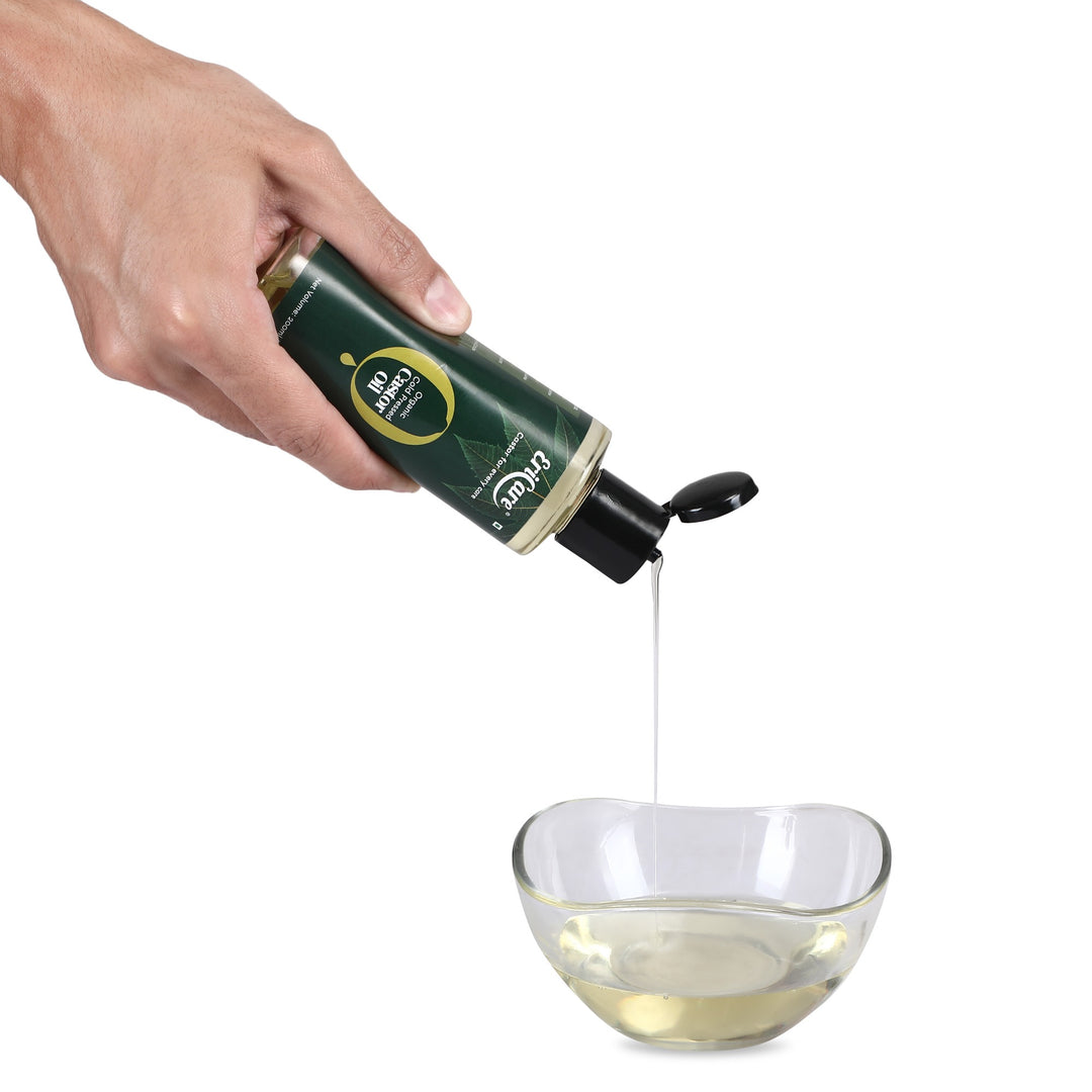 Organic Castor Oil -200ML | 100% Pure Cold-Pressed | EriCare® Certified Indian Organics