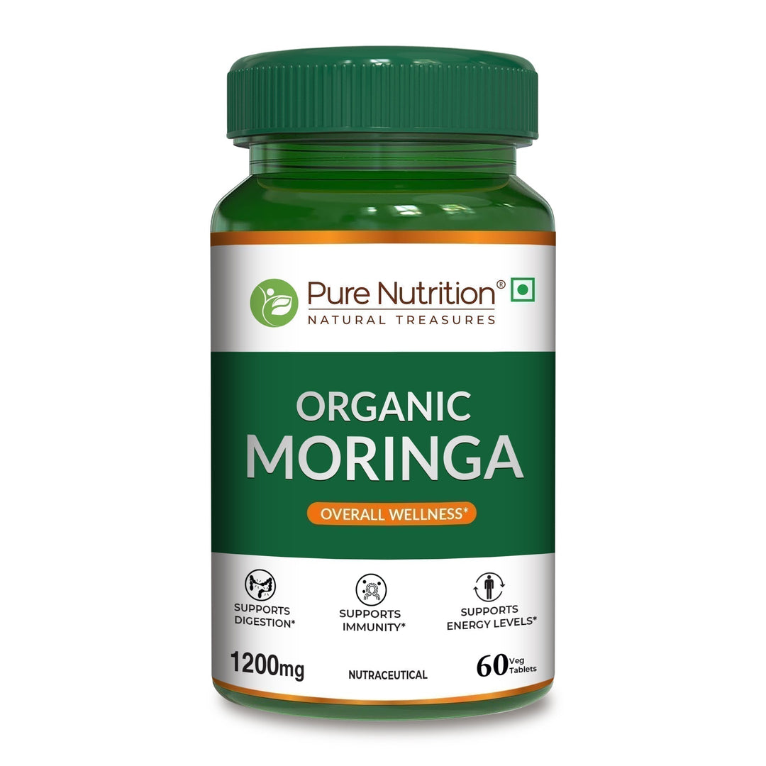 Organic Moringa Tablets 1200mg  60 Count | Immunity & Daily Energy