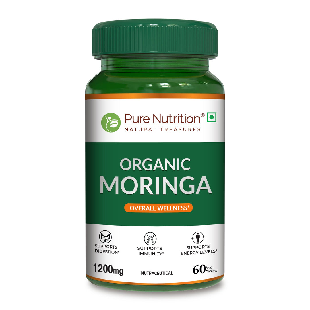 Organic Moringa Tablets 1200mg  60 Count | Immunity & Daily Energy