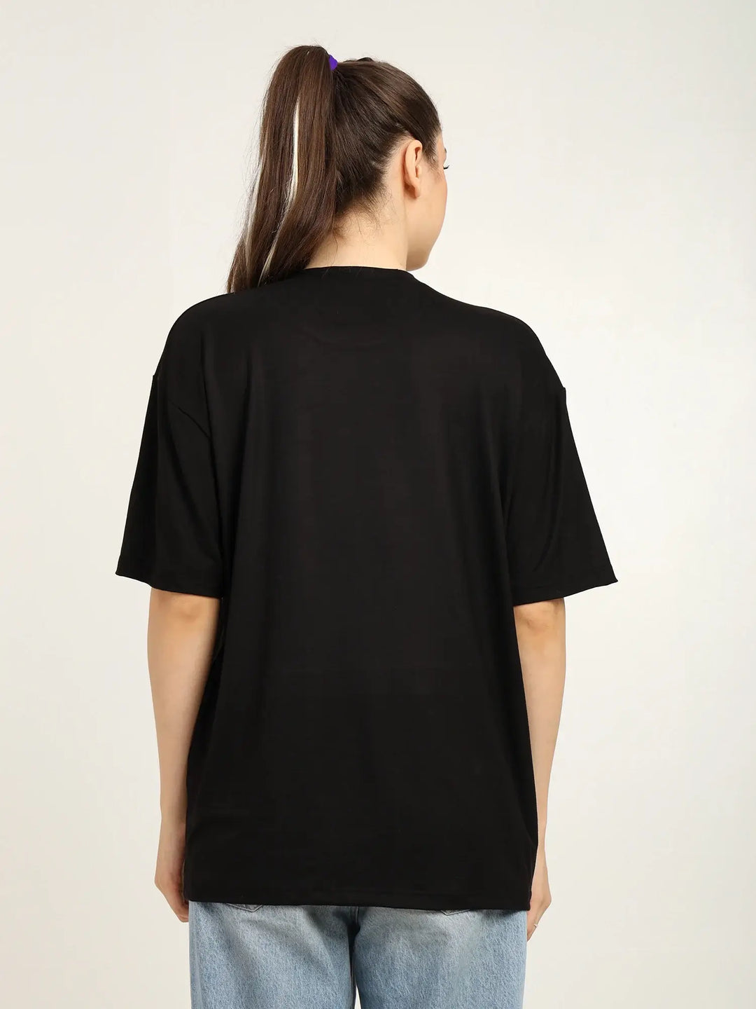Women Black Oversized Bamboo T-Shirt – Soft, Breathable & Sustainable