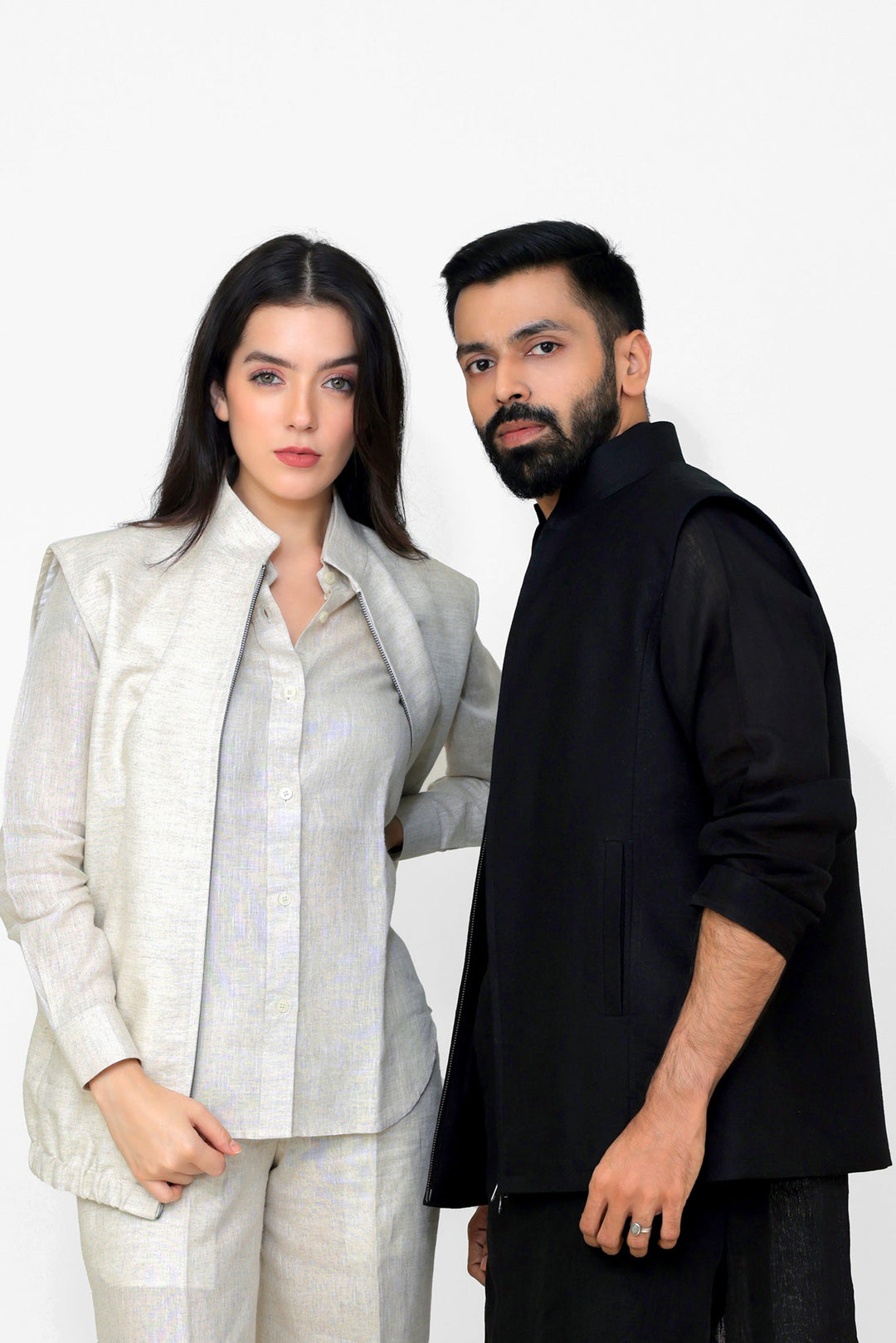 Adam Leaves Nico- Uni-sex  linen vest