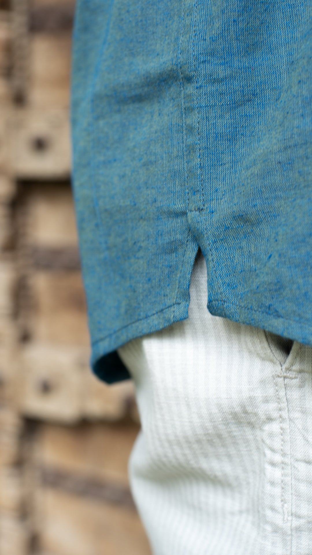 Full Sleeve Kurta Shirt - Teal Green