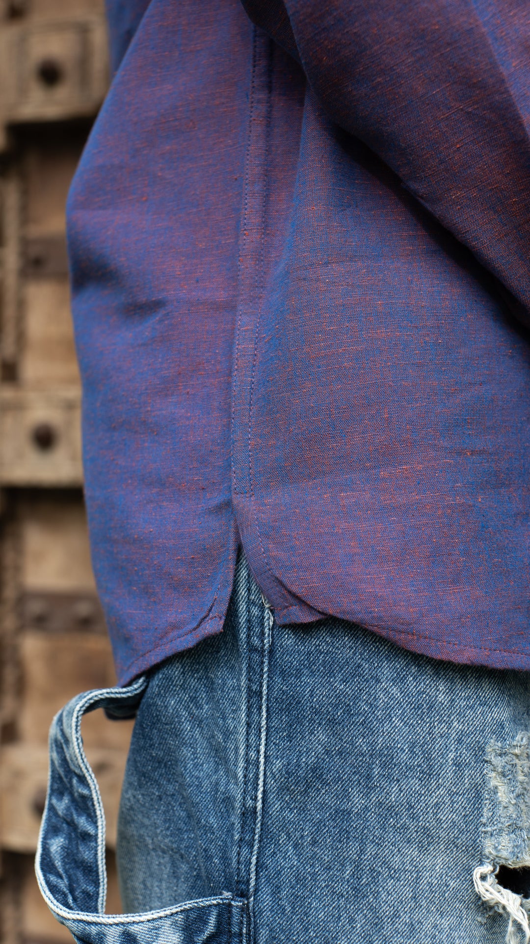 Full Sleeve Kurta Shirt - Purple