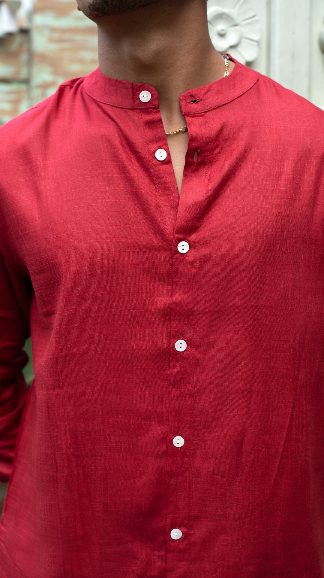 Full Sleeve Formal Shirt - Christmas Red