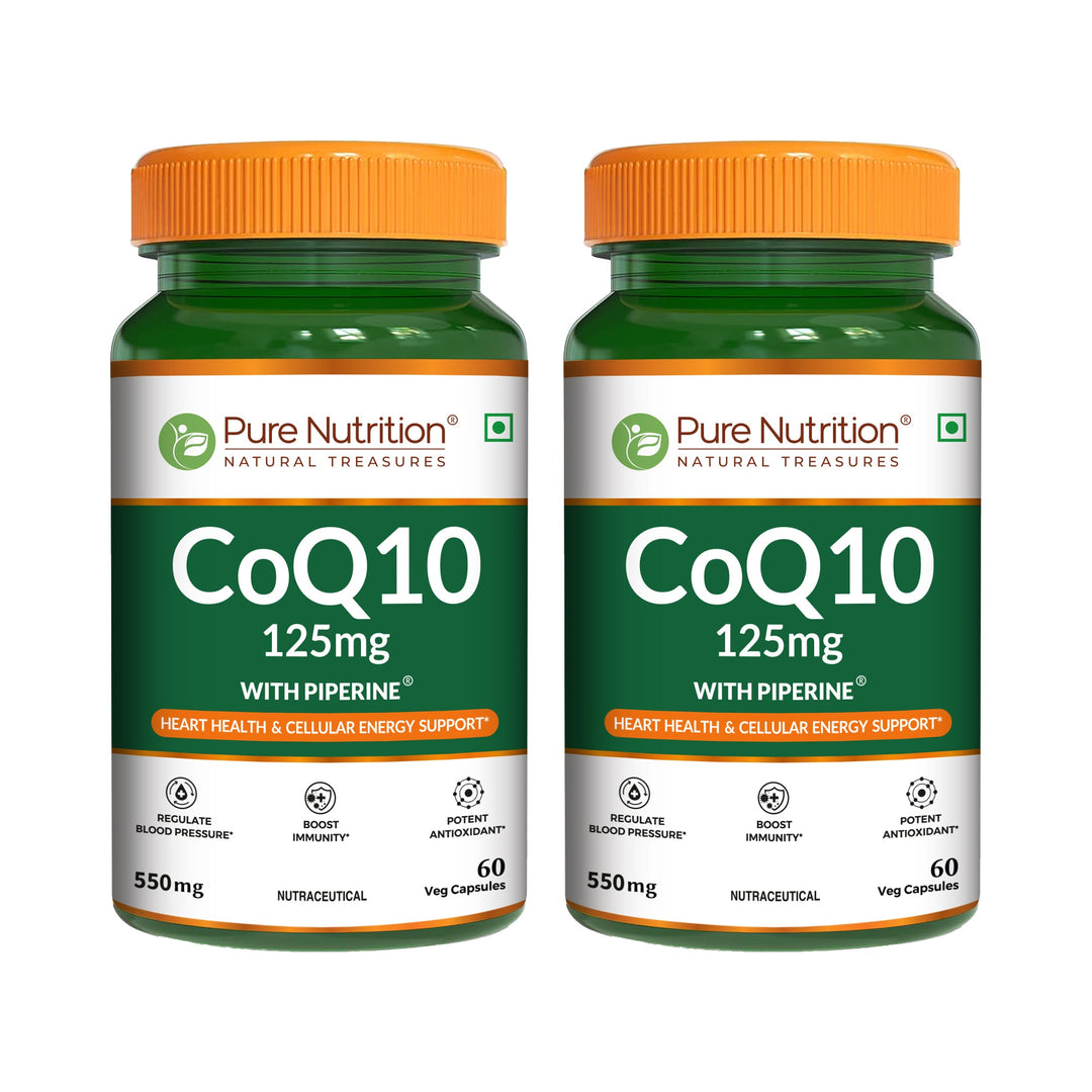 CoQ10 125mg with Piperine – Plant-Based Energy & Wellness | 60 Veg Capsules