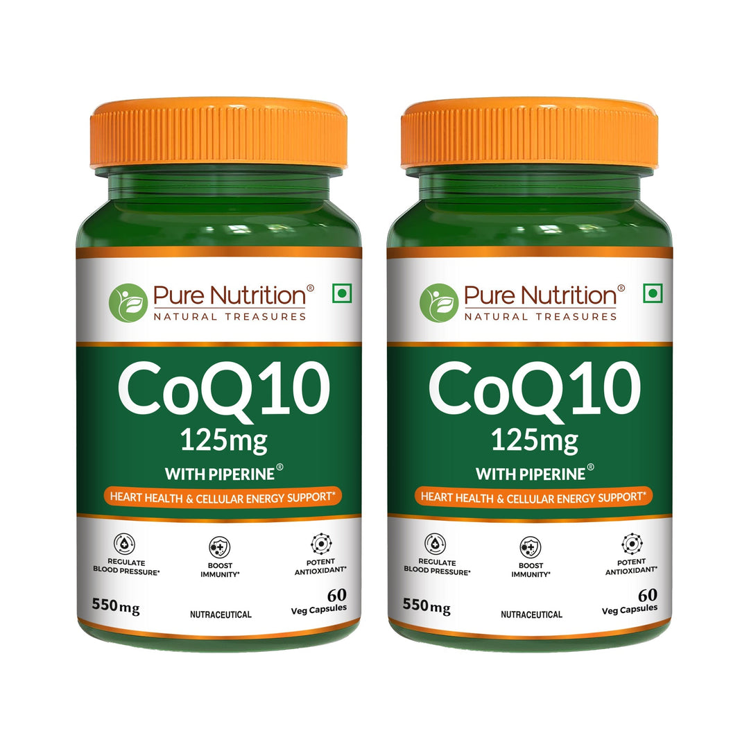 CoQ10 125mg with Piperine – Plant-Based Energy & Wellness | 60 Veg Capsules
