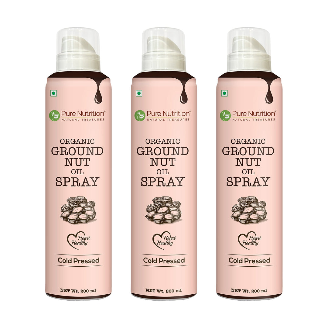 Organic Groundnut Oil Spray 200ml | Cold-Pressed & Pure for Cooking