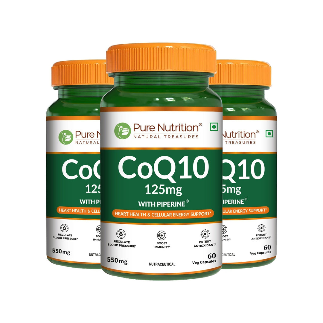 CoQ10 125mg with Piperine – Plant-Based Energy & Wellness | 60 Veg Capsules