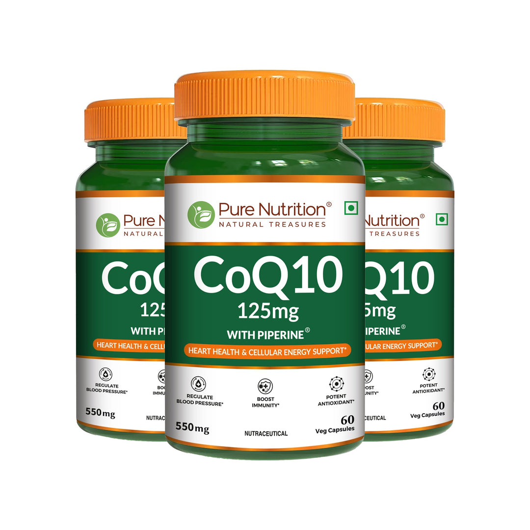 CoQ10 125mg with Piperine – Plant-Based Energy & Wellness | 60 Veg Capsules