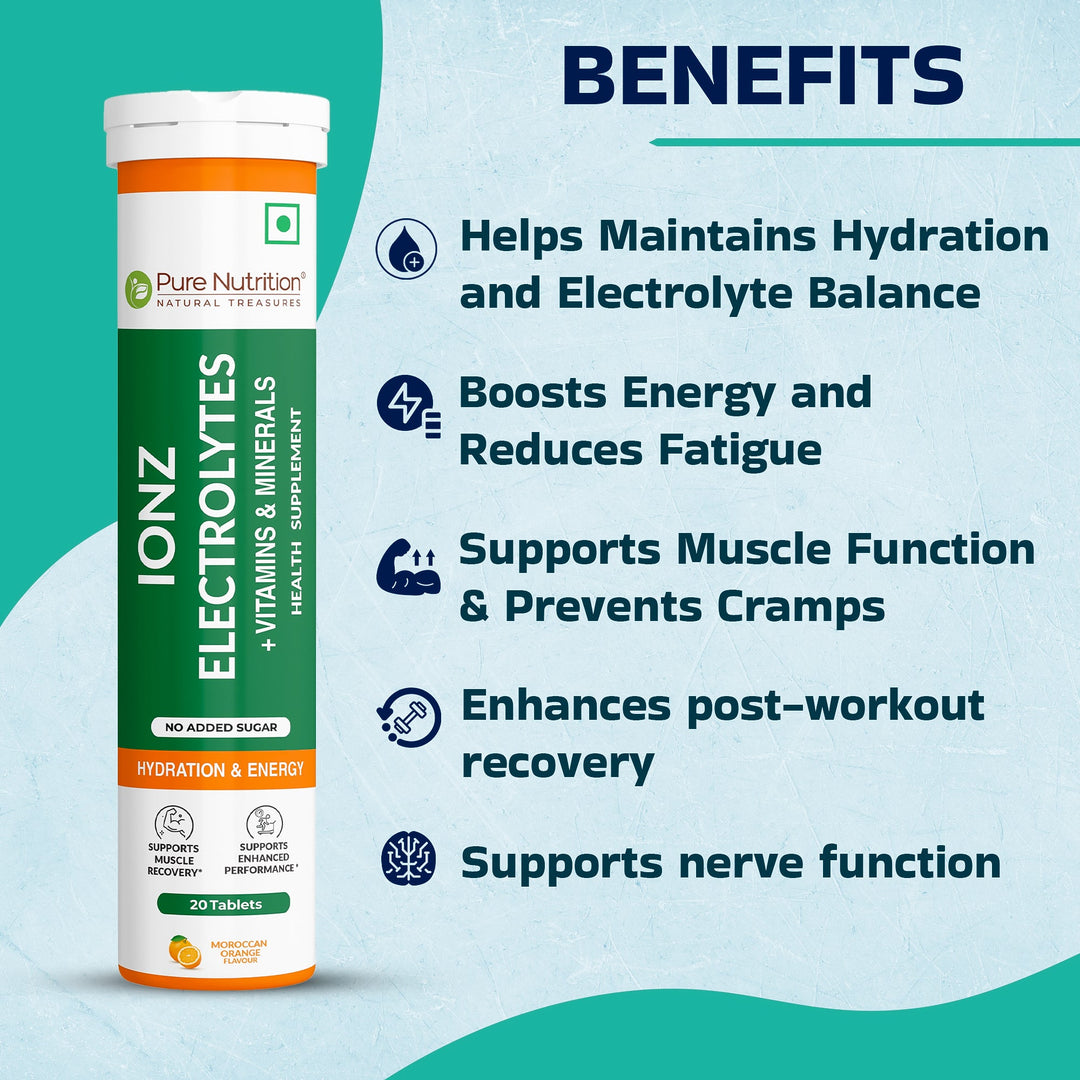 IONZ Electrolytes + Vitamins & Minerals  Moroccan Orange Effervescent