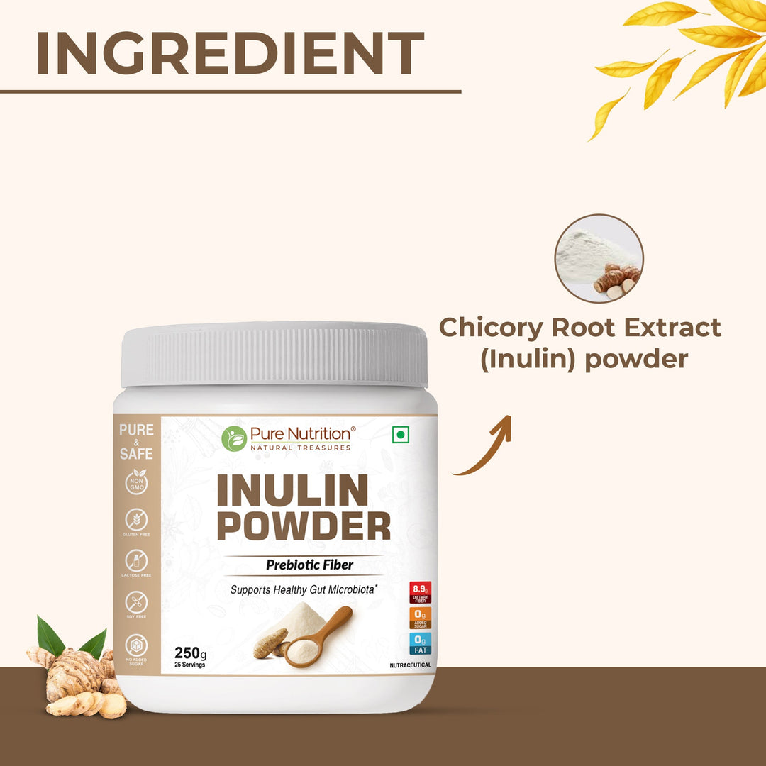 Inulin Powder Prebiotic Fiber 250g | Gut Health & Digestive Support