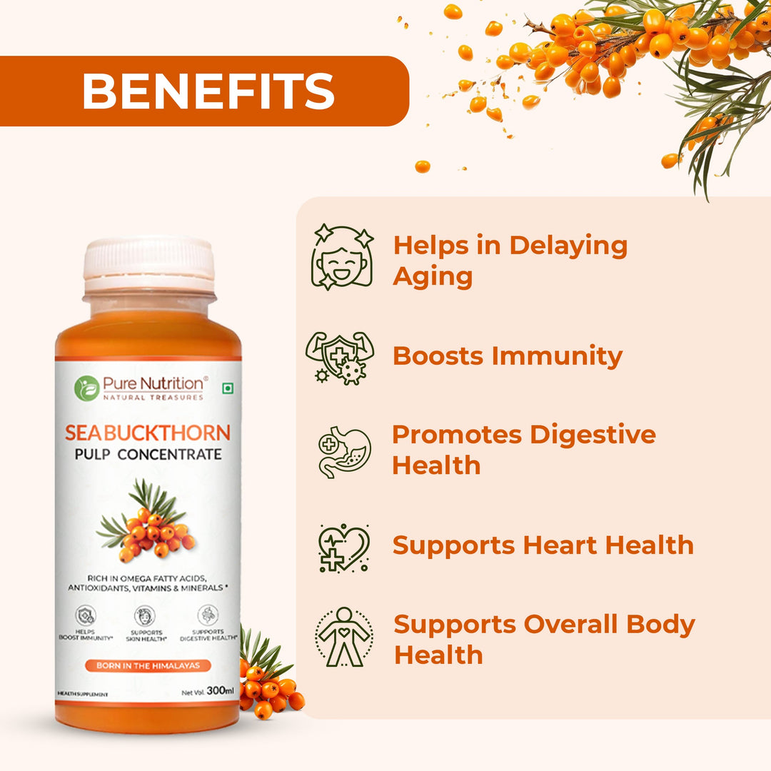 Sea Buckthorn Pulp Concentrate  300ml | Skin, Immunity & Omega Fatty Acids