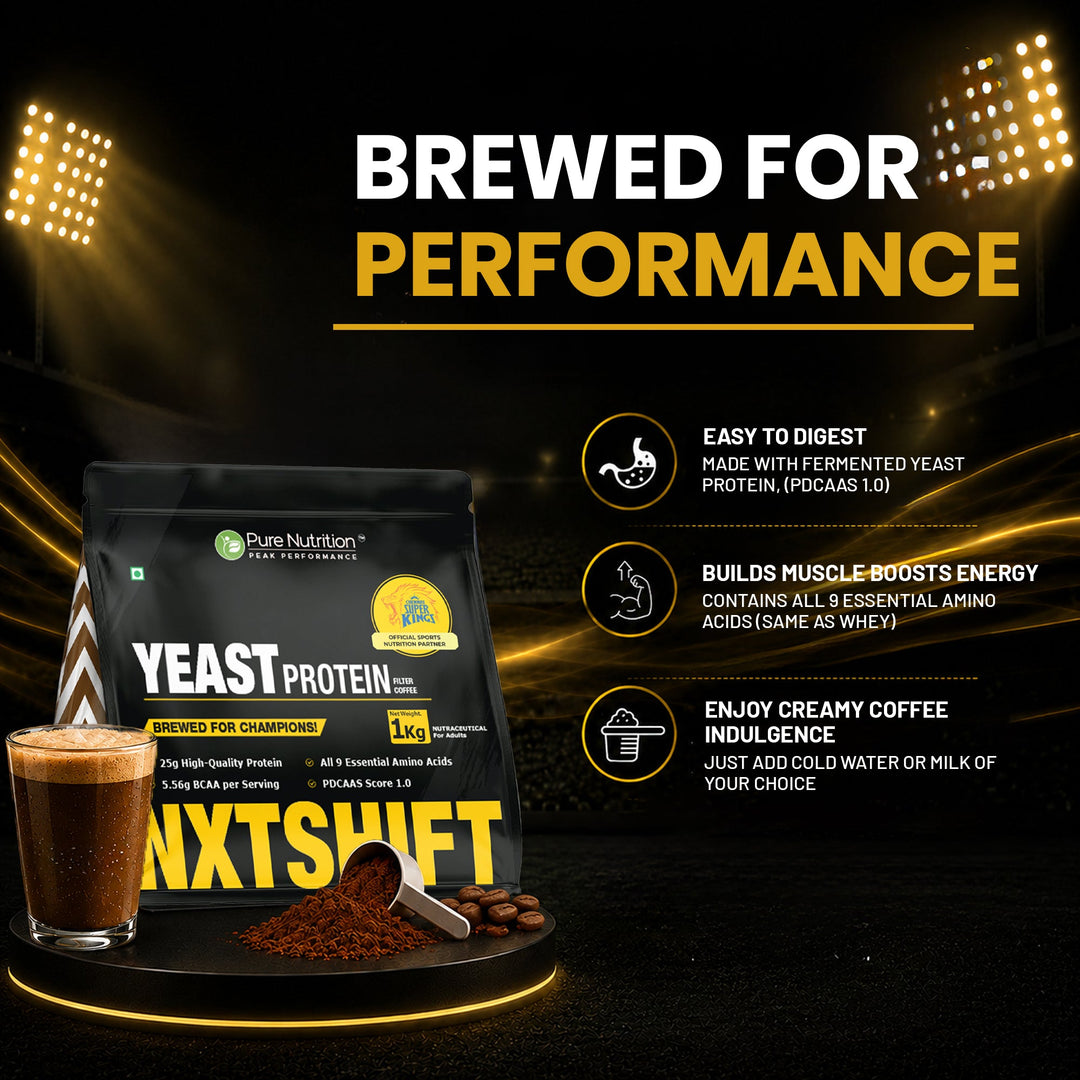 NXTShift Yeast Protein Powder 1kg Complete Plant-Based Amino Acids